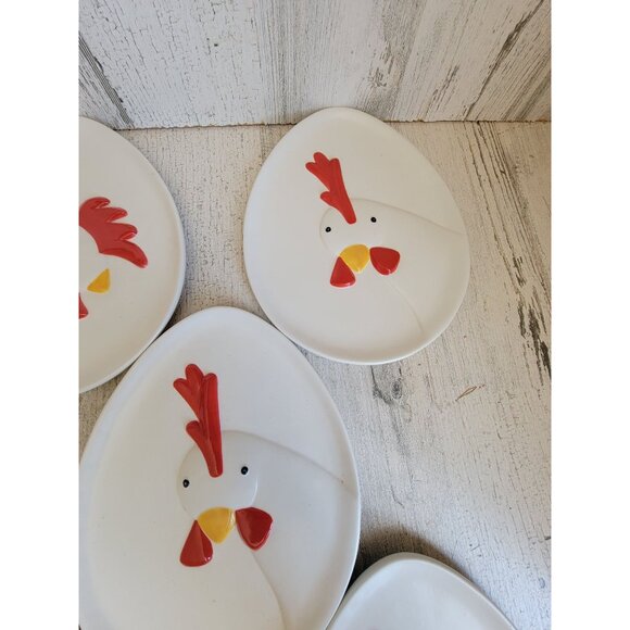 Dept 56 25133 French hen coupe plate country sampler set farm - Picture 5 of 8